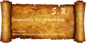 Segesvári Magdolna névjegykártya